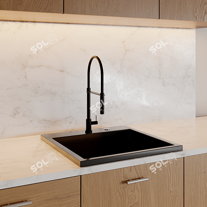 - Modern Kitchen 3D Model with PBR Textures 3D model image 2