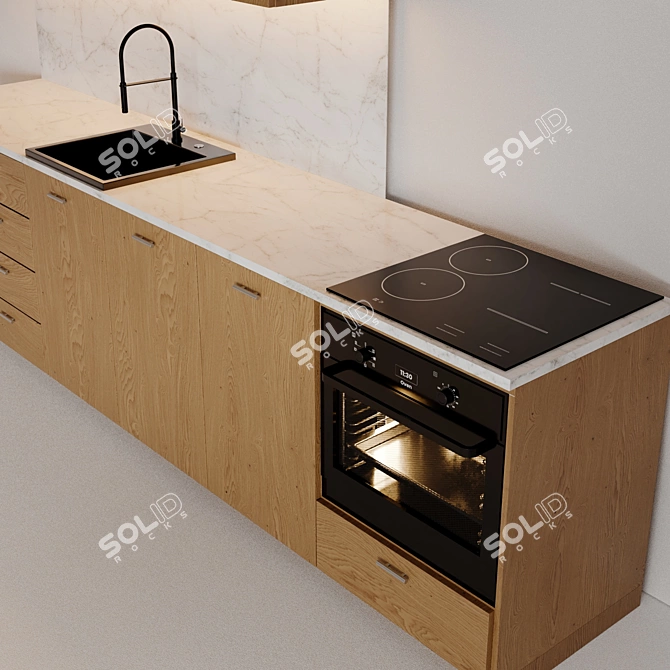 - Modern Kitchen 3D Model with PBR Textures 3D model image 5