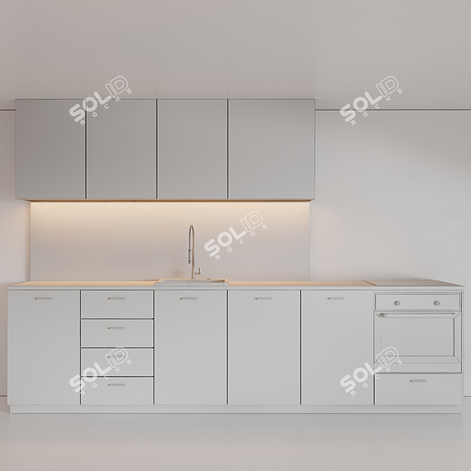 - Modern Kitchen 3D Model with PBR Textures 3D model image 6