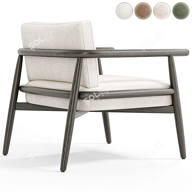 Elegant Teresa Armchair Design 3D model image 2