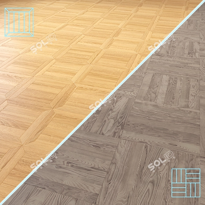 High-Quality 3D Wooden Flooring Model 3D model image 1