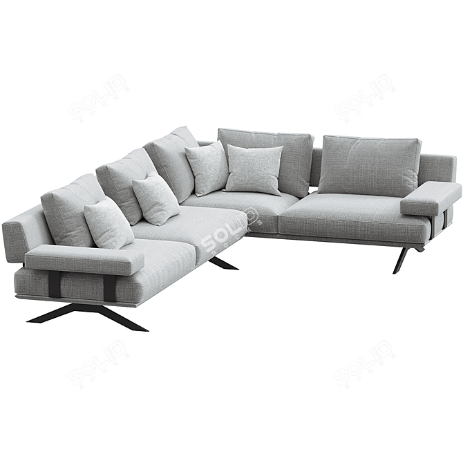 Elegant Olta Elixir Sofa Option 3D model image 3