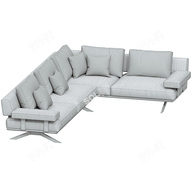 Elegant Olta Elixir Sofa Option 3D model image 4