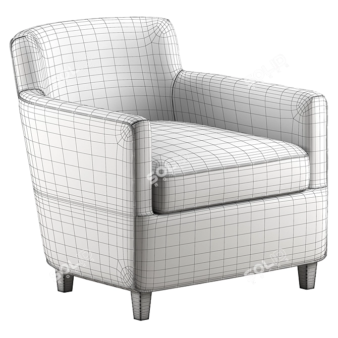 Elegant a.rudin Armchair Design 3D model image 6