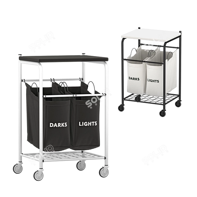 Laundry Cart for Easy Transport 3D model image 1