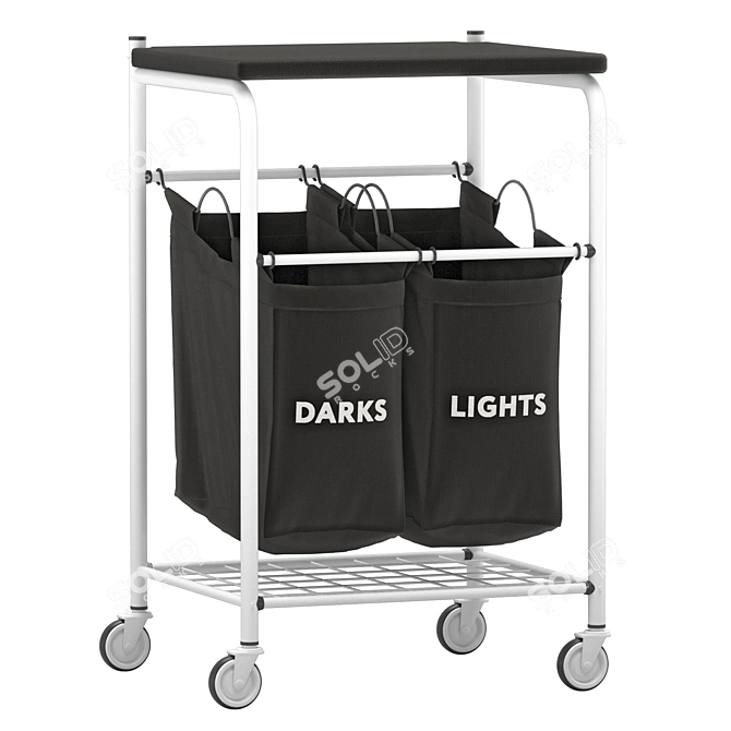 Laundry Cart for Easy Transport 3D model image 2