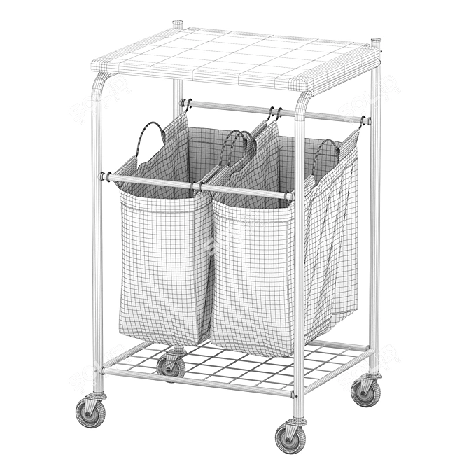 Laundry Cart for Easy Transport 3D model image 6