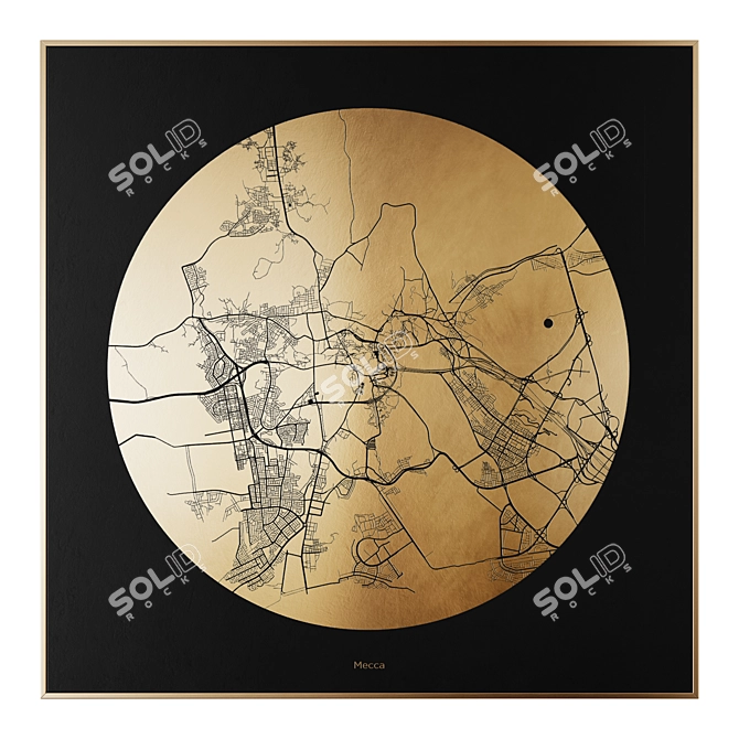 Mappa Mundi Saudi Arabia Print 3D model image 2