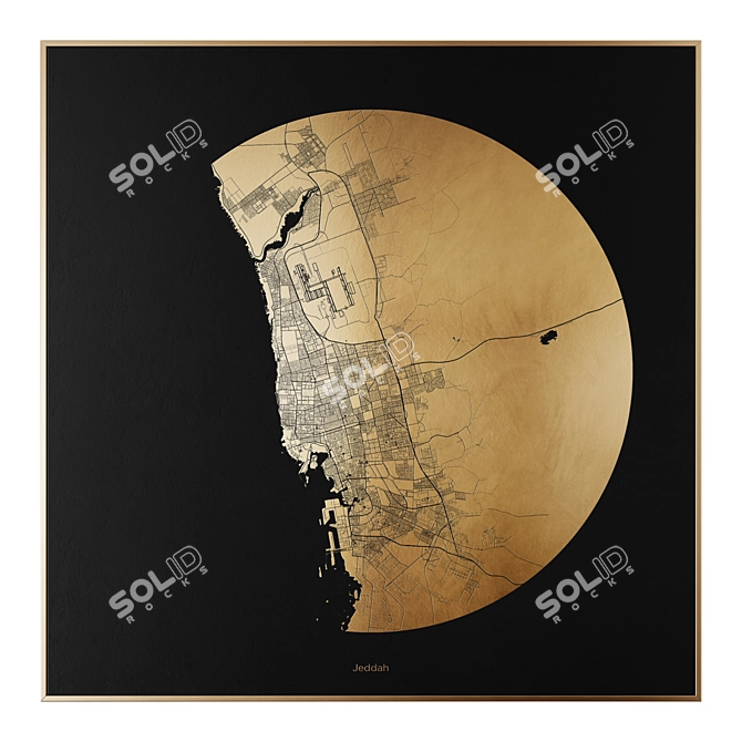 Mappa Mundi Saudi Arabia Print 3D model image 4