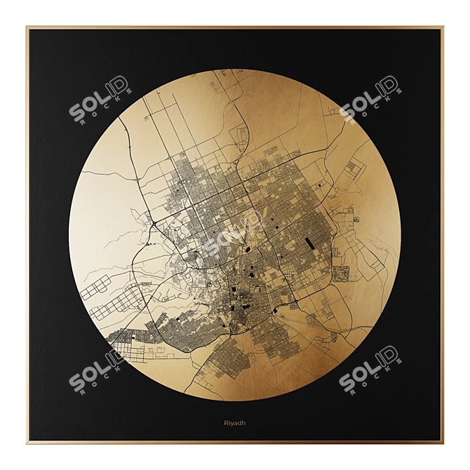 Mappa Mundi Saudi Arabia Print 3D model image 5