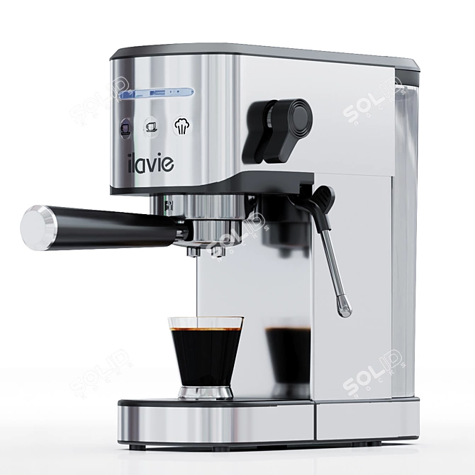 ILAVIE Espresso Machine: Premium Stainless 3D model image 1