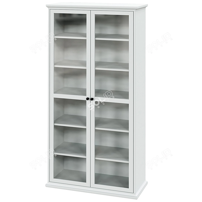 Modern Two-Door Wardrobe Solution 3D model image 1