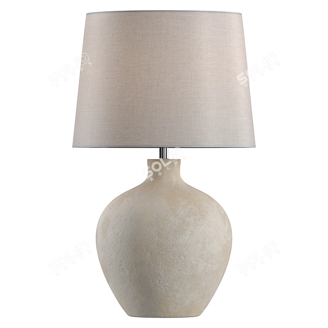 Elegant Washed Urn Table Lamp 3D model image 1