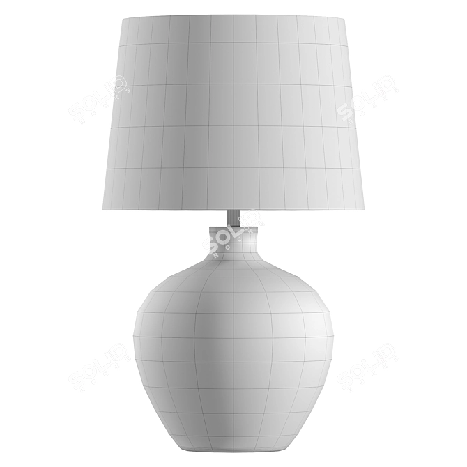 Elegant Washed Urn Table Lamp 3D model image 2