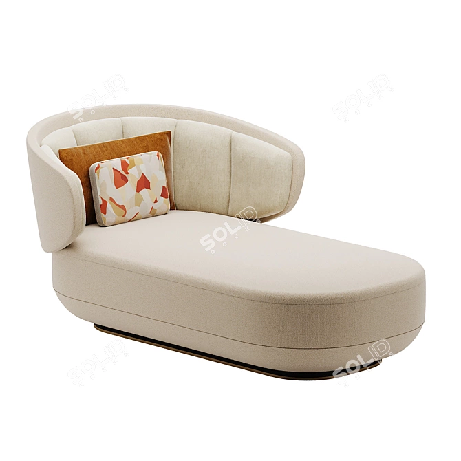 Elegant Frato Copenhagen Chaise Lounge 3D model image 1