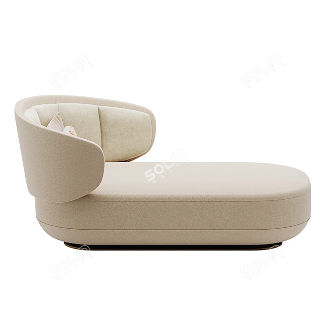 Elegant Frato Copenhagen Chaise Lounge 3D model image 2