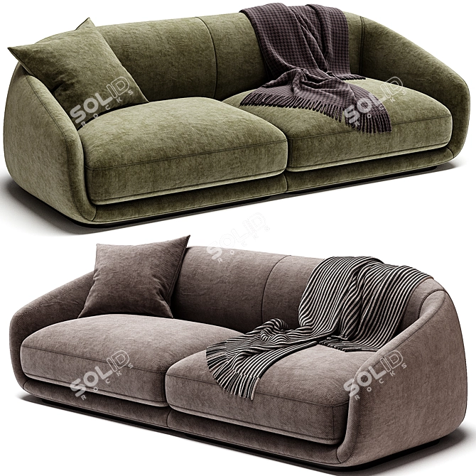 Wendelbo Montholon Sofa 3D Model 3D model image 2