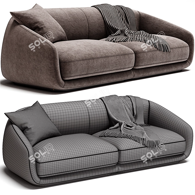 Wendelbo Montholon Sofa 3D Model 3D model image 3