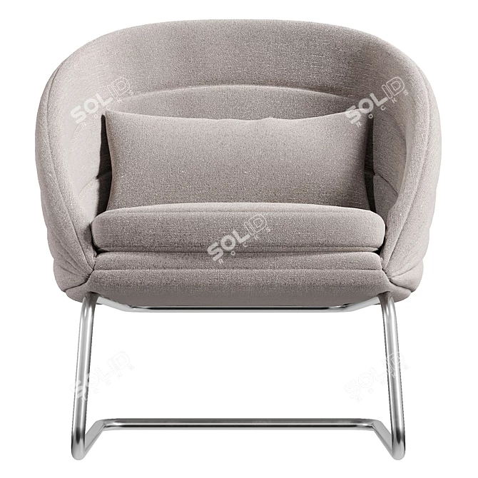 Luxury 3D Armchair Model UV Unwrapped 3D model image 2