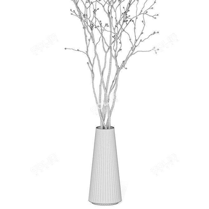 Elegant Branch Home Decor Piece 3D model image 4