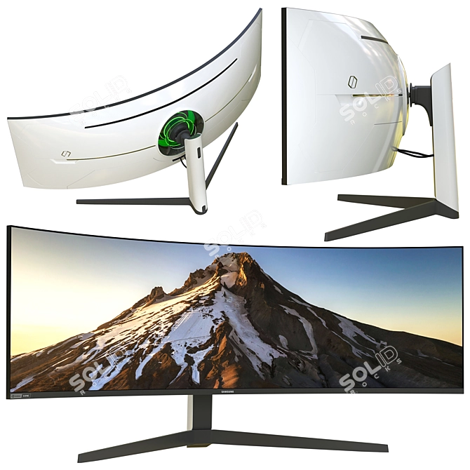 High-Performance Samsung Monitor Display 3D model image 3