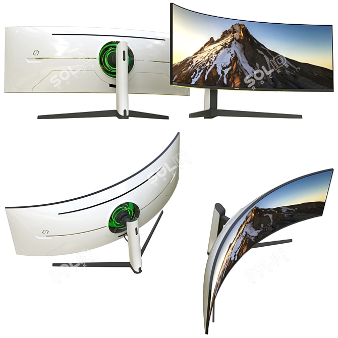 High-Performance Samsung Monitor Display 3D model image 5