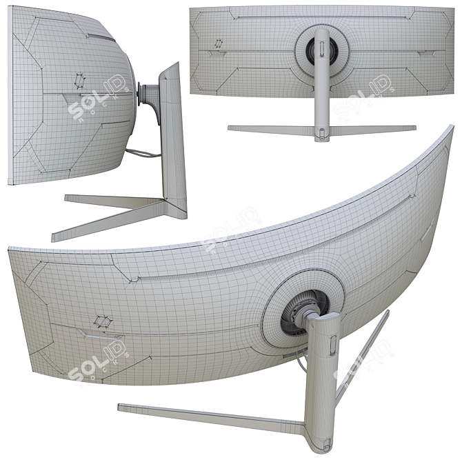 High-Performance Samsung Monitor Display 3D model image 7