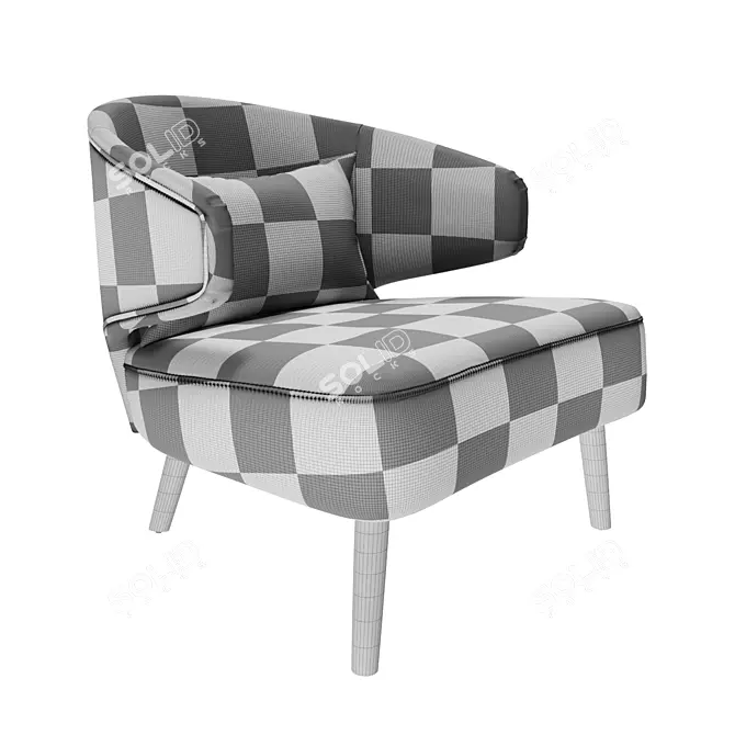 Title: Milan LORUSSO Accent Chair 3D model image 3