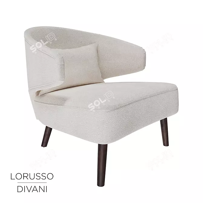 Title: Milan LORUSSO Accent Chair 3D model image 4