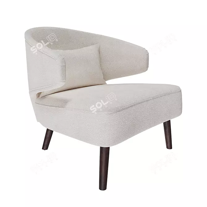 Title: Milan LORUSSO Accent Chair 3D model image 5