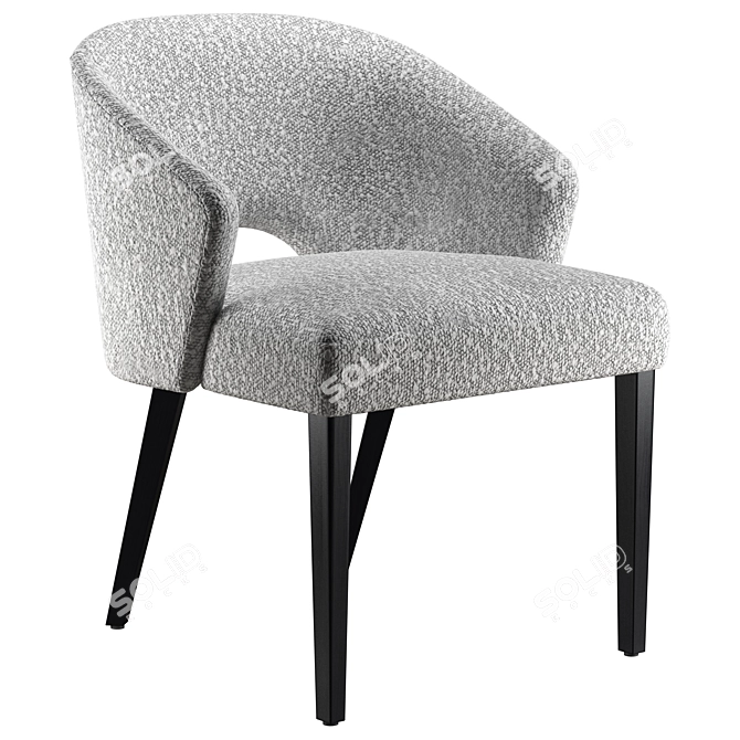 Modern Bright Cahn Armchair 202 3D model image 1