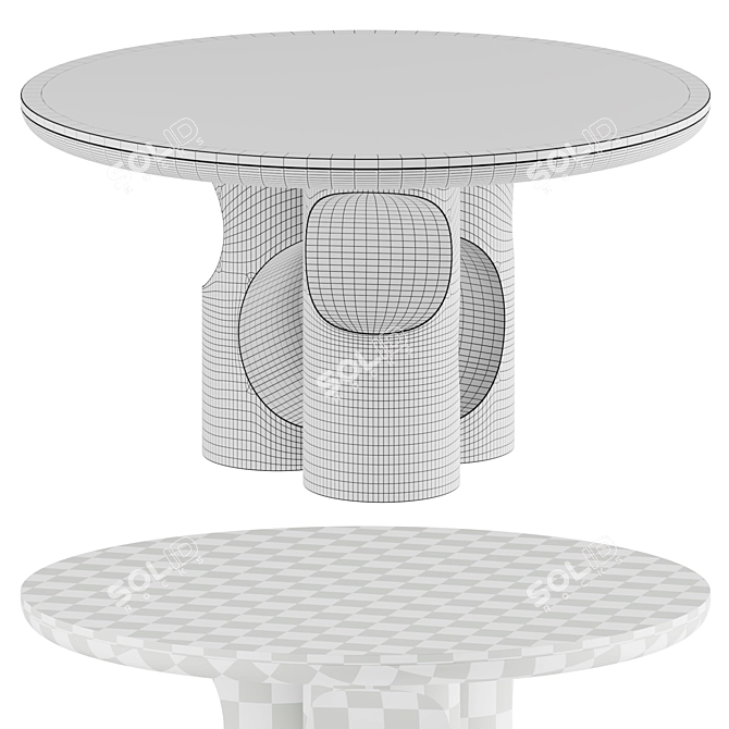 Elegant Jose Leite de Castro Desk 3D model image 3