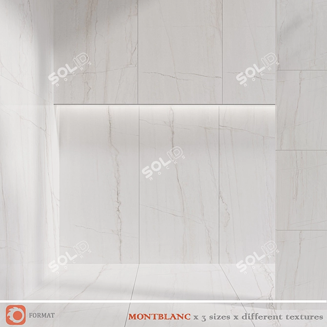 Granite Texture Montblanc Statuario 3D model image 2