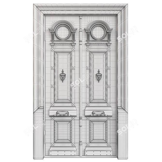 Classic Door 3D Max Model 3D model image 6