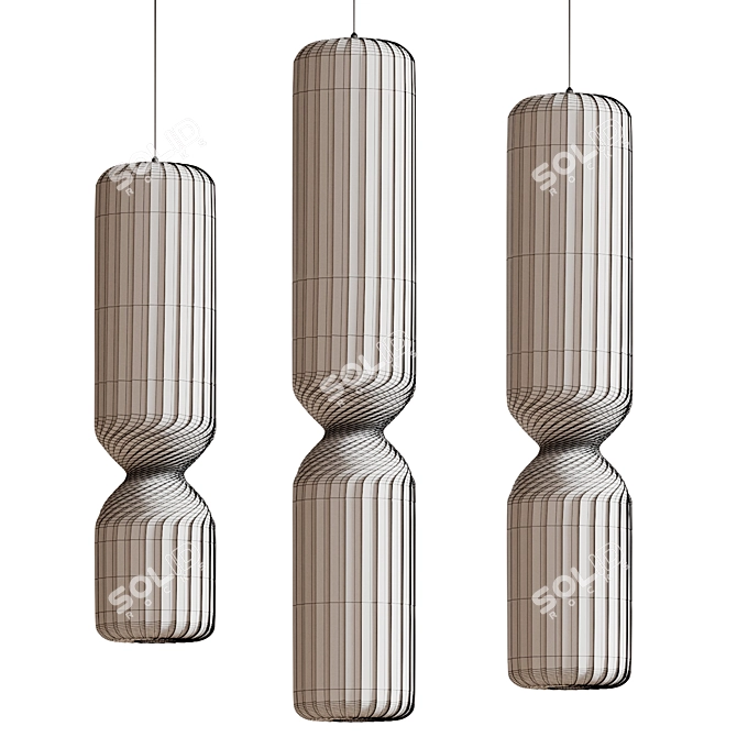 Glass Pendant Light TR41 3D model image 3