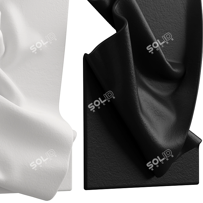 Plaster Wall Art Sculpture Pieces 3D model image 3