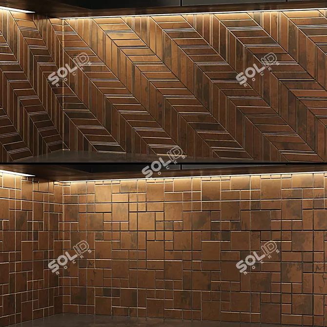 Metallic Mosaic Tile Material Pack 3D model image 6