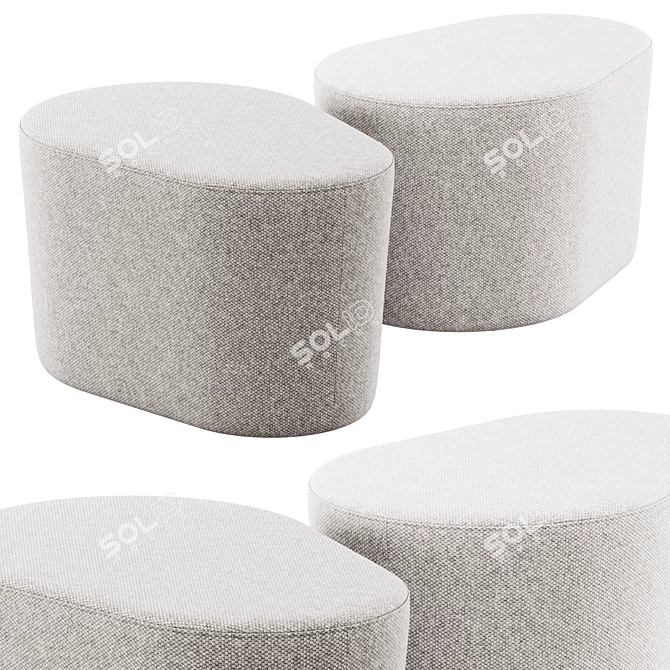 Taba Pouf by Moroso, Stylish Ottoman 3D model image 1