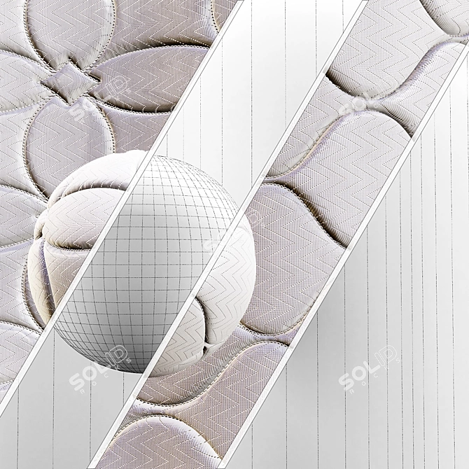 Infinity Set Fabric Mattress Textures 3D model image 7