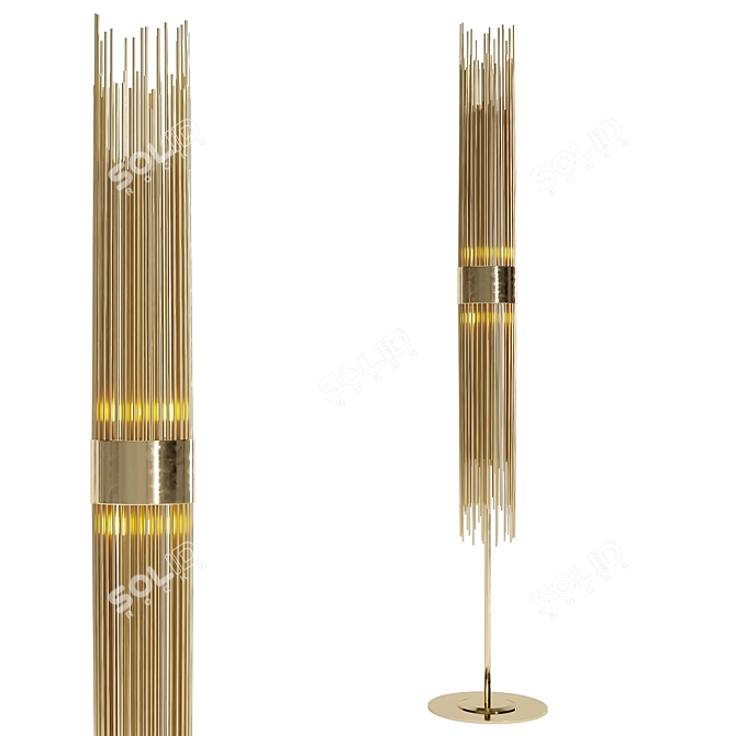 Sleek Design Floor Lamp – 2 Colors 3D model image 2