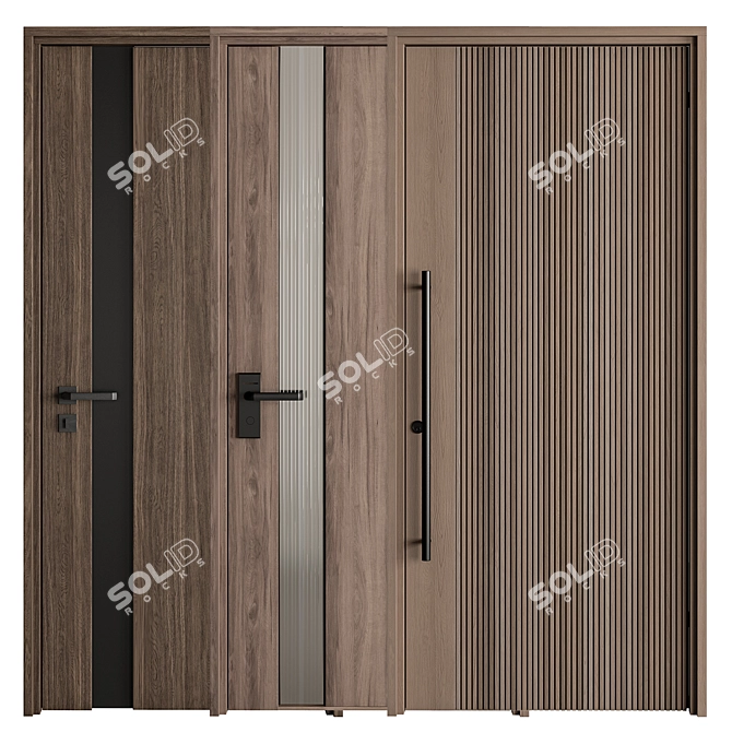  Stylish Door Set 97 3D model image 5