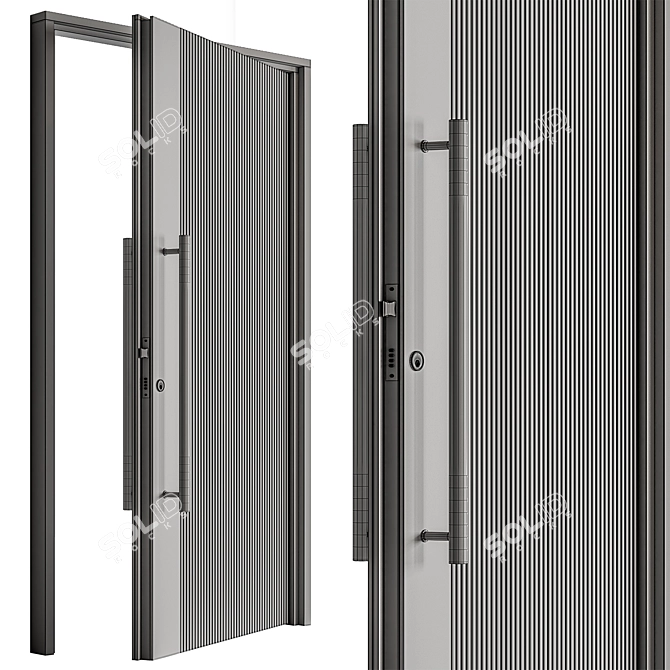  Stylish Door Set 97 3D model image 6