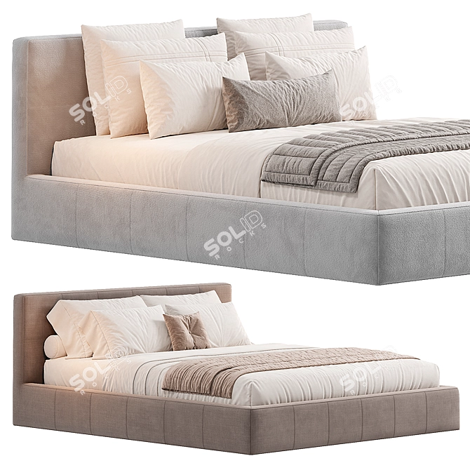 Luxury Italian Creazioni Bed 2015 3D model image 1