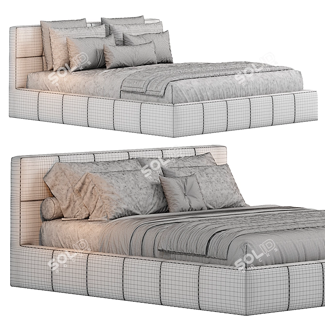 Luxury Italian Creazioni Bed 2015 3D model image 7