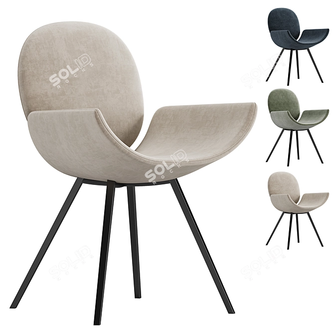 Youpi Metal Rocking Chair, Bonaldo 3D model image 1