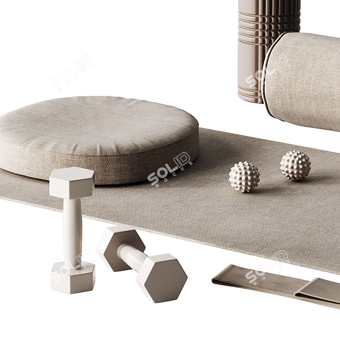 Optimized Yoga Set 3D Model 3D model image 2