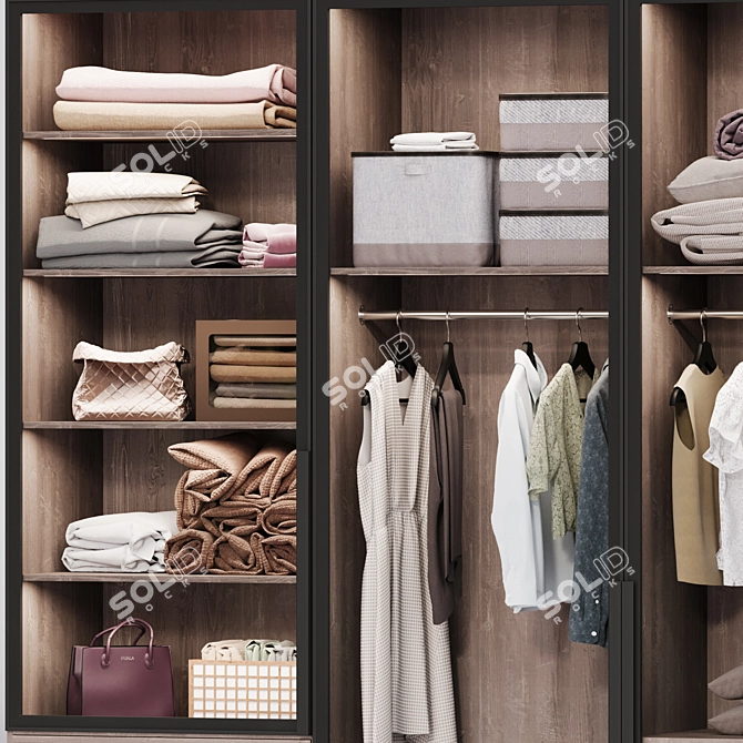 Modern Wardrobe Composition with PAX Fillings 3D model image 4