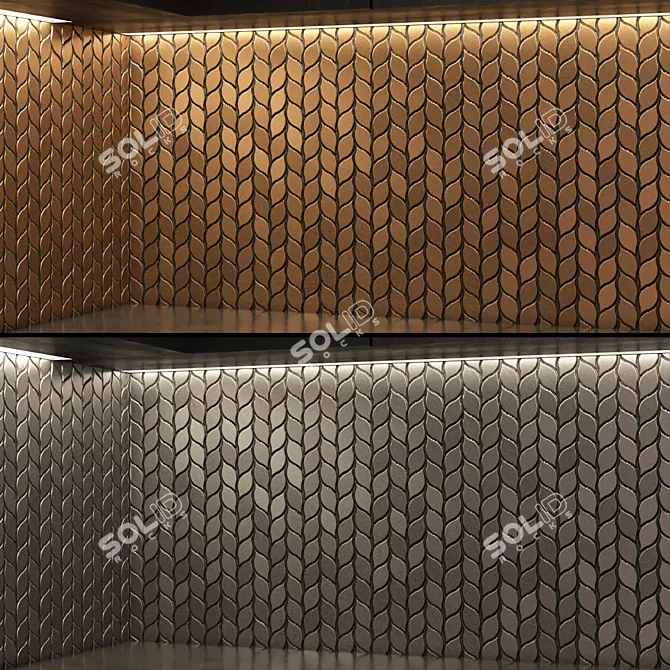 Metallic Mosaic Tile Seamless Textures 3D model image 4