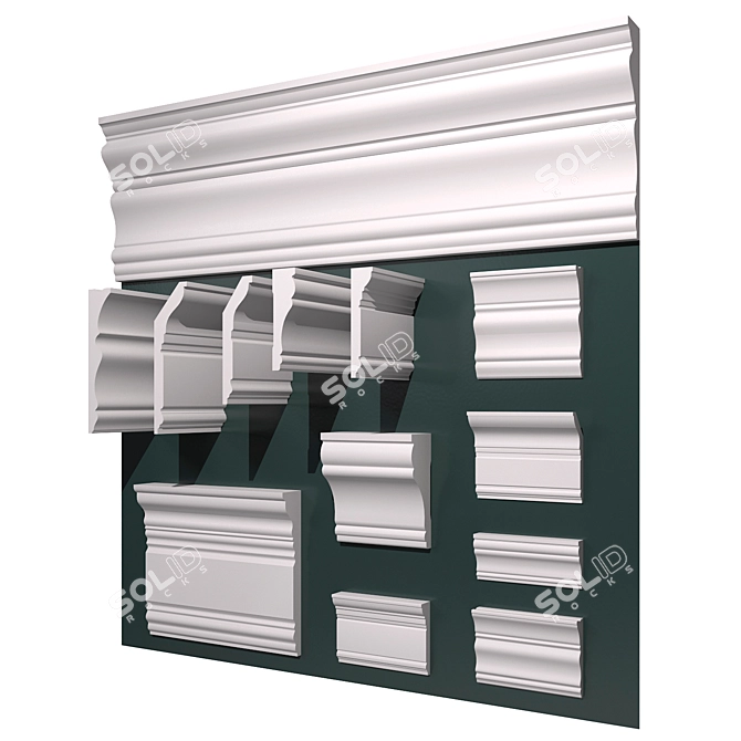 Polystyrene Moldings Collection 3D model image 1