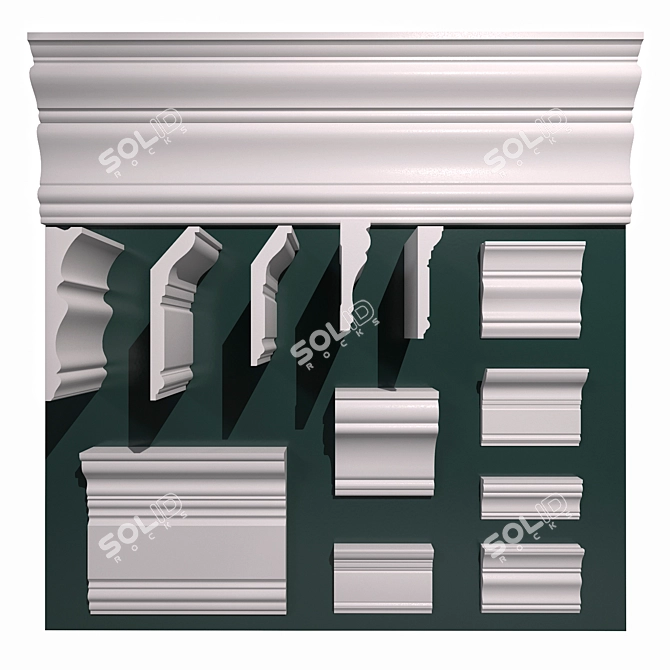 Polystyrene Moldings Collection 3D model image 2